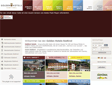 Tablet Screenshot of golden-suedtirol-hotels.com